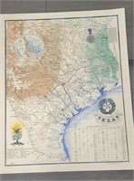 1836 Revolutionary MAP OF TEXAS 1987