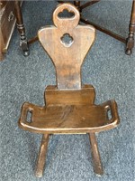 Antique Wood Birthing Chair 18” x 12” x 31.75”
