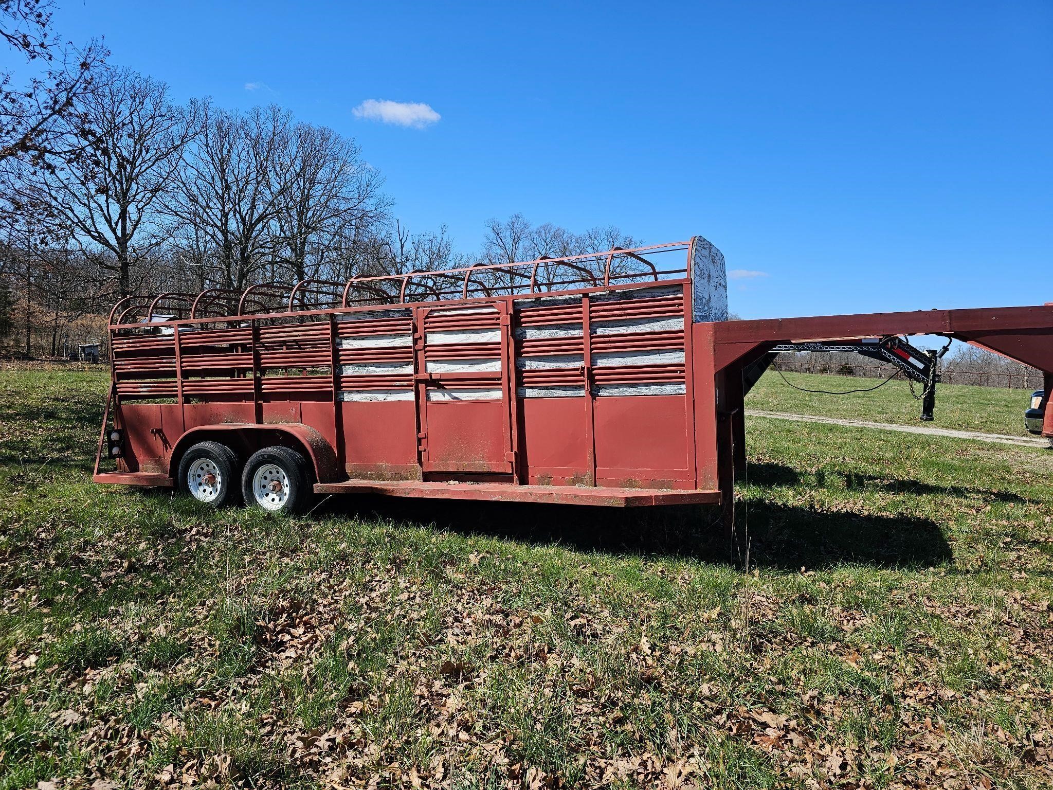 2012 Homemade Goosneck- open top stock trailer