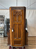 Antique English Armoire w/Hall Tree Sides