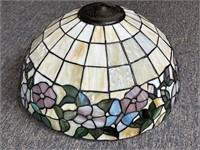 Stained Glass Light Fixture Shade 16.5” x 9.5”