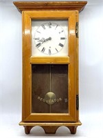 Regulator Wall Clock 15.5” x 5.25” x 28” (letters