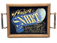 Vintage Snort Soda Handled Wood and Glass Decor