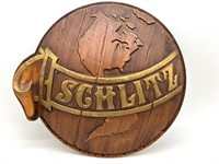 Vintage Schlitz Beer Plastic Sign 16”