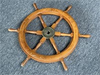 Wood Ship Wheel 26.5”
