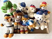 Vintage and Newer Baseball Stuffed Animals