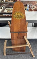 Antique Polly Prim Wood Ironing Board and Buck
