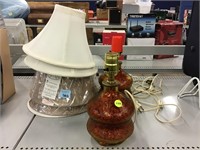 Vintage Table Lamps with Shades