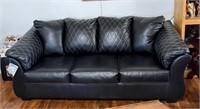 Ashley furniture black leather couch