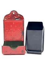 (2) Metal Match Holders 6” and Smaller
