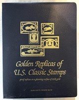 22KT Gold Replica of US Classic Stamps Album