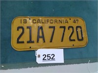 1947 California License Plate
