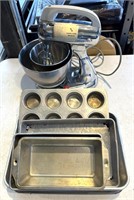 Vintage Hamilton Beach Mixer and Baking Pans