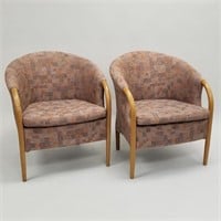 Pair of Stouby upholstered mid-century chairs -