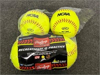 New/Open Package Rawlings Rec & Practice Softballs