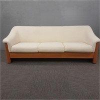 Danish teak upholstered sofa attributed to