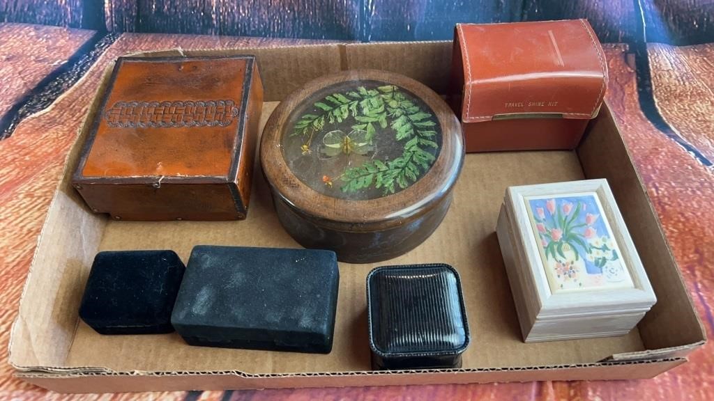 Jewelry & Trinket Boxes, Shoe Shine Kit, Leather