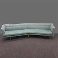 Rare Edward Wormley for Dunbar large angled sofa