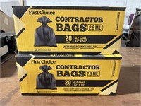 Lot of 2 boxes First Choice 42Gallon Contractor