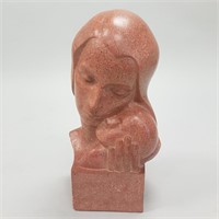 Granite sculpture signed Edwards - Mother and
