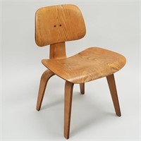 Early Eames "DCW" bent plywood chair (as seen -
