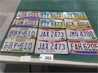 11 Ohio License Plates