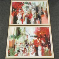 2 Sarah Merkel Jacobs framed artworks "Autumn