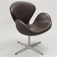 Arne Jacobsen Fritz Hansen leather upholstered