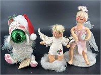 3 Adorable & Naughty Vintage Annalee Dolls
