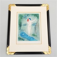 Marc Chagall framed color lithograph - pencil