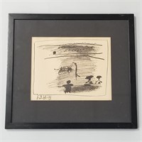 Pablo Picasso framed lithograph "Los Toros - Les