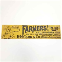 H.H. Carr & Co. Chicago antique wooden advertising