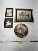 Norman Rockwell mirrors and plate