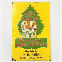 Pine Tree Milker "The Cow's Adopted Child" tin