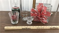 Misc lot/votive holder candle light up square