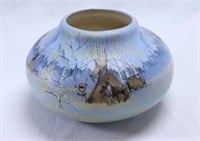 Carol Martin Pottery Native American Scene Vase