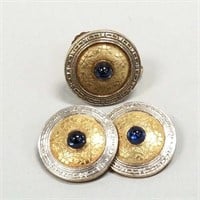 Tested 14K yellow and white gold pin converted