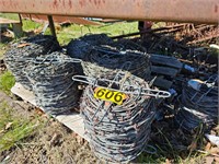 Pallet of Red Brand 12GAbarbed wire- 3 full rolls