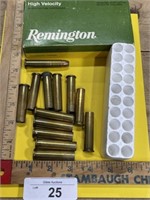 (12) spent, 1 live Remington ammo bullets 45-70