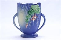 Roseville Fuchsia Blue Art Pillow Fan Vase