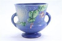 Roseville Fuschia Blue Flower Pot Planter