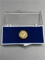 35 year Military service pin in case