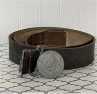 German belt buckle on belt