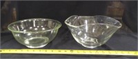 Tricorner Glass Serving Bowl; Large Glass Bowl