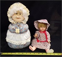 Handcrafted Granny Patch Fabric Doll; small doll