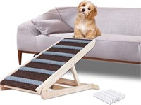 ULN - GREENBOX Dog Ramp, Portable Non-Slip Oak Pet