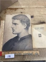 1868 Father Damien Litho ? picture with booklet.