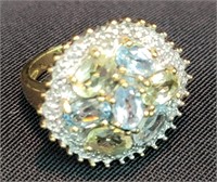 Sterling Silver Glacier Top & Lemon Quartz Ring