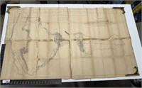Rare 1843 map route from the mouth of Kansas to