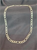 24" Heavy Sterling Silver Figaro Link Chain